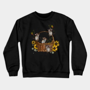 Sunflowers Mousses Embroidery Crewneck Sweatshirt